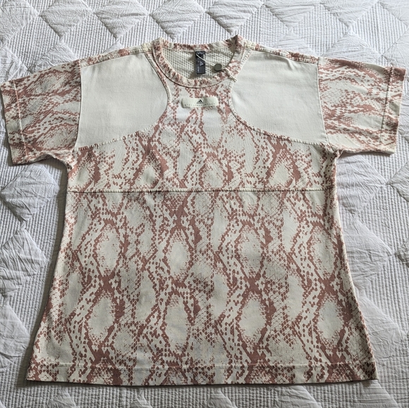 EUC... STELLA MCCARTNEY ADIDAS Snakeskin Print Sport Top SIZE L - Picture 5 of 9